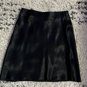 Black delicate silk skirt